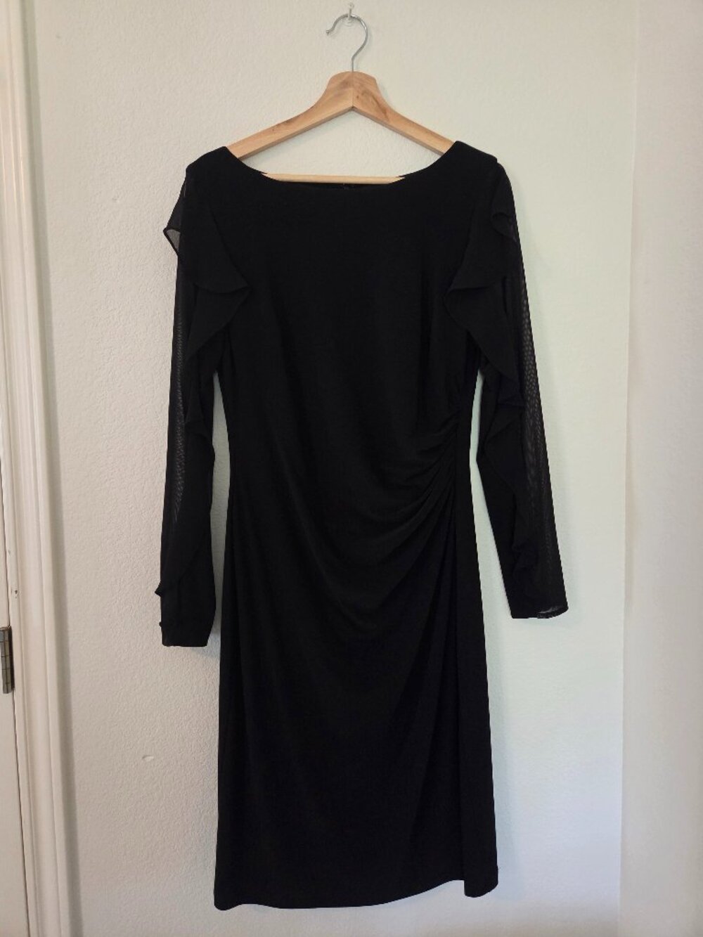 Lauren Ralph Lauren Formal Black Long Sleeve Dress